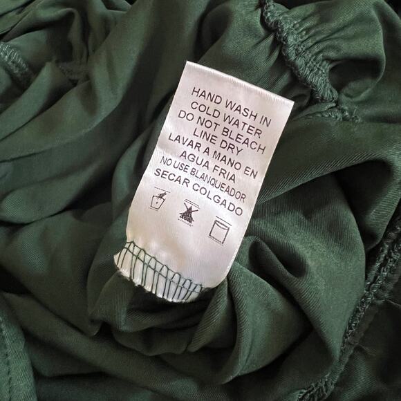 Baltic Born Dress Day Jumpsuit Large Green V-Neck Jersey Wide Leg Holiday Ruffle - Picture 10 of 12